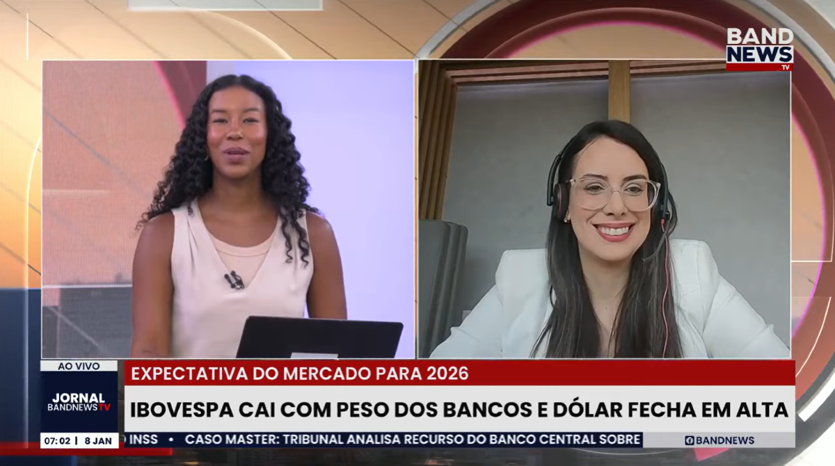 Karen Focchesatto, consultora de investimentos da Unicred, participa da BandNews TV e analisa cenário do mercado financeiro